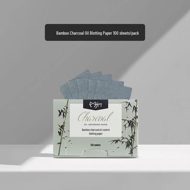 

Bamboo Charcoal Oil Control Facial Tissues, 500 Sheets - Oil Absorbing Paper for Men & Women