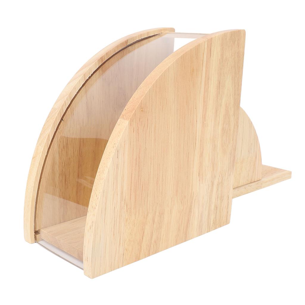 Dustproof Filter Holder Fan Shaped Coffee Filter Storage Holder Solid Wood Coffee Filter Organizer