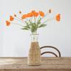 4 Heads Simulated Poppy Flowers Artificial Silk Flowers Outdoor Faux Fake Wildflowers Multicolor Bouquet
