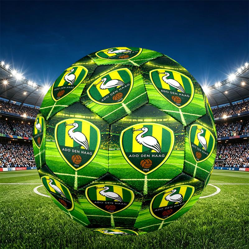 ADO Den Haag Print Size 5 Soccer Ball, PU Wear Resistant Football for Match Training and Daily Practice, Birthday Gift for Soccer Fans