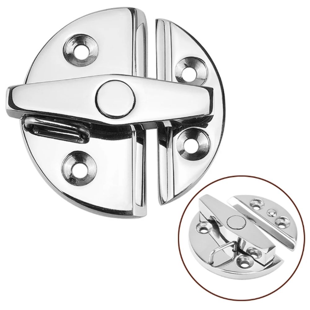 180 Degree Rotation Round Catch Lock Round Shape Marine Hardware Accessories  Marine Doors