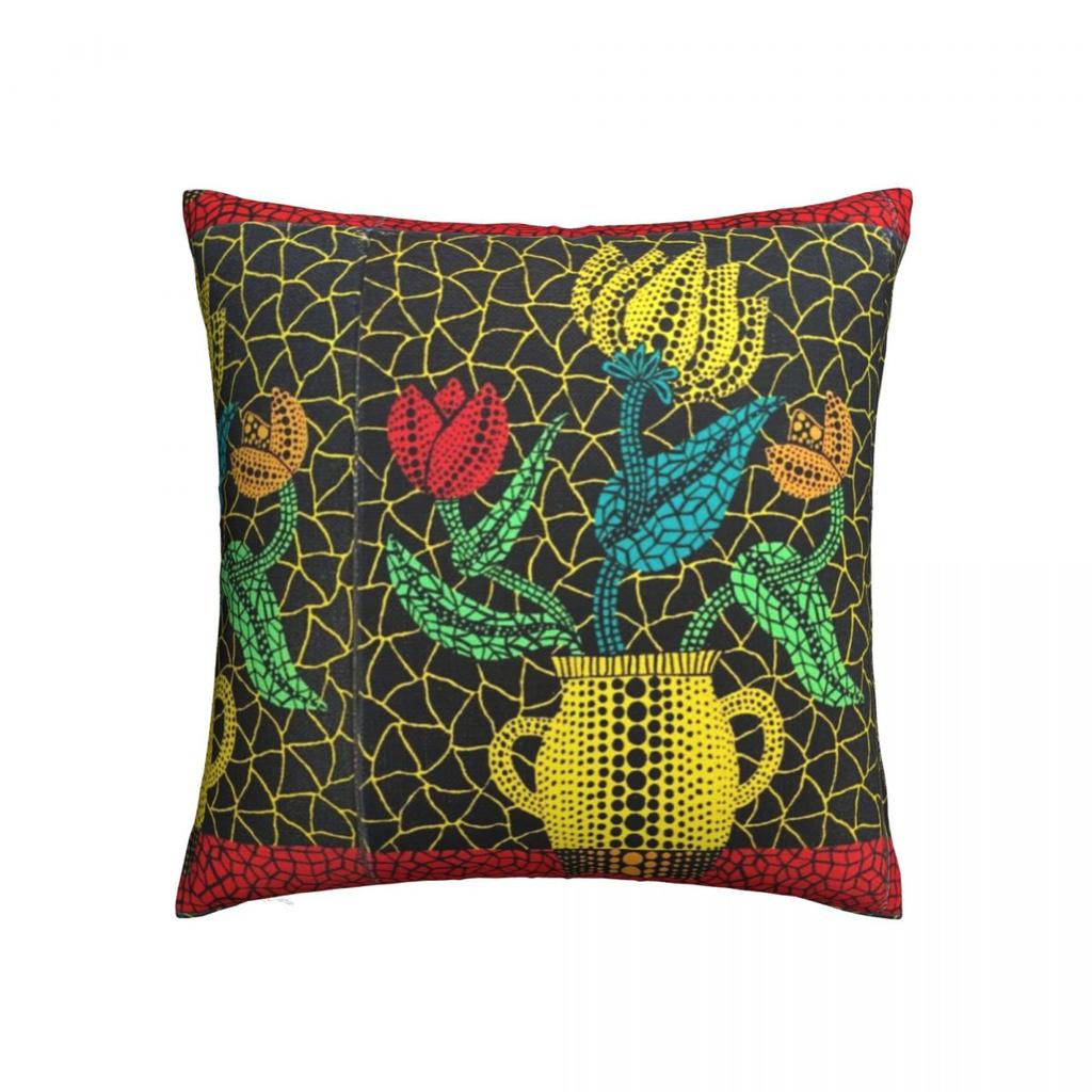 Yayoi Kusama Square Pillow Case Decorative Pillow Art Abstract Dots Pumpkin Polka Pop Aesthetic Custom Pillowcover Home Decor