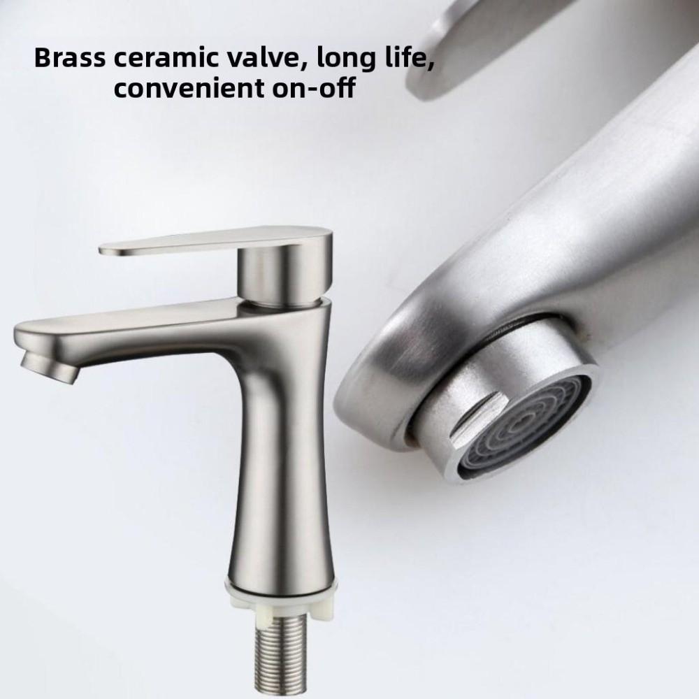 Single Handle Stainless Steel Faucet Anti-Leakage Washing Machine Faucet  Bathroom Fixture