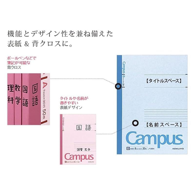 KOKUYO Campus Notebook, B5 Size, Ruled, 100 Sheets, No-10BN