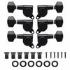 6 Pieces Black Machine Heads 3L3R Configuration String Tuning Pegs Guitar Tuning Pegs  For  Guitar