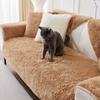 Solid Color Sofa Covers for Living Room Anti-Slip Dustproof Sofa Covers Universal Washable Sofas Plush Sofa Cushion Mat