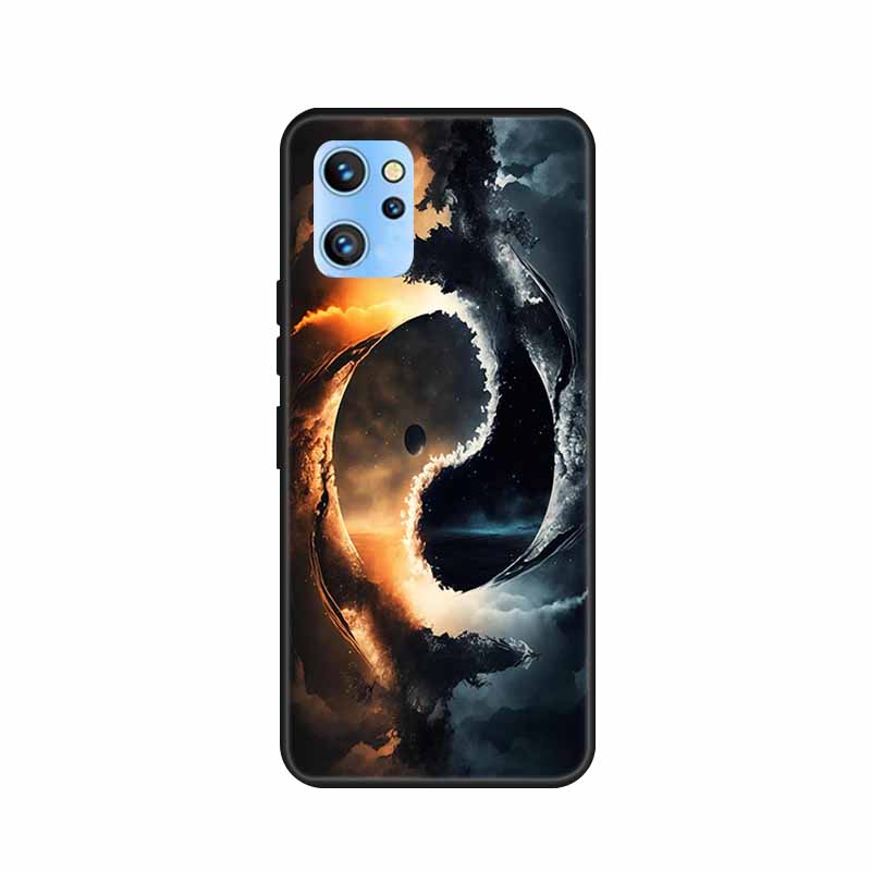 Etui do telefonu Umidigi A13 Pro 2022 Kwiaty Czarny Silikonowy Tylny Pokrowiec Miękki Pokrowiec TPU Do Umidigi A13S Etui A 13 S Coque Funda Torba