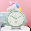Children's Cartoon Alarm Clock, Creative Digital Rainbow Unicorn Clock, Student Gift, Dual Music and Snooze Night Light