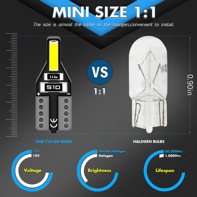 20x T10 W5W Led Bulbs Canbus Interior Reading Dome Lights For Volvo XC60 XC90 S60 V70 S80 S40 V40 V50 XC70 V60 C30 850 C70