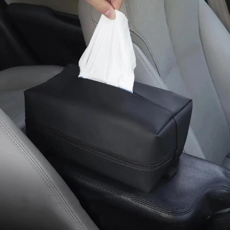 Car Tissue Box, Sunshade Seat Backrest Suspension Tissue Box, Car Armrest Box, Tissue Storage Box, Car Storage And Organization