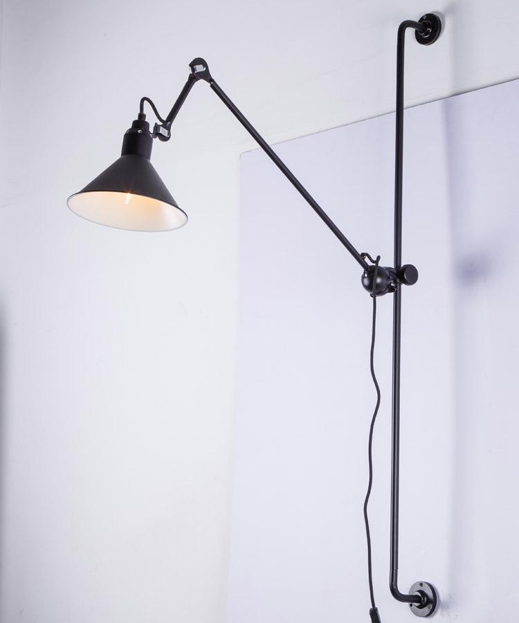 Minimalist Industrial Rotating Rocker Arm Wall Lamp with Eye Protection for Living Room, Bedroom, and Dining Area