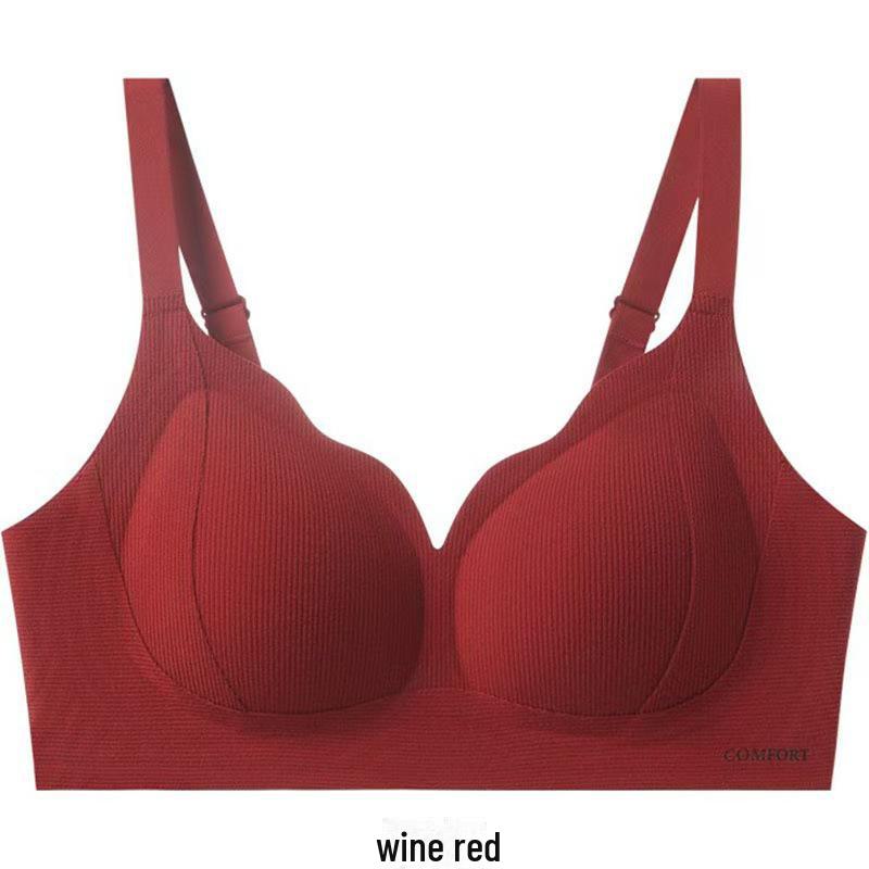 Jelly Lifting Light Warm Seamless Women's Underwear: Soft, Comfortable, Skin-friendly, Fixed Cup, Anti-Sagging Bra for Autumn and Winter.