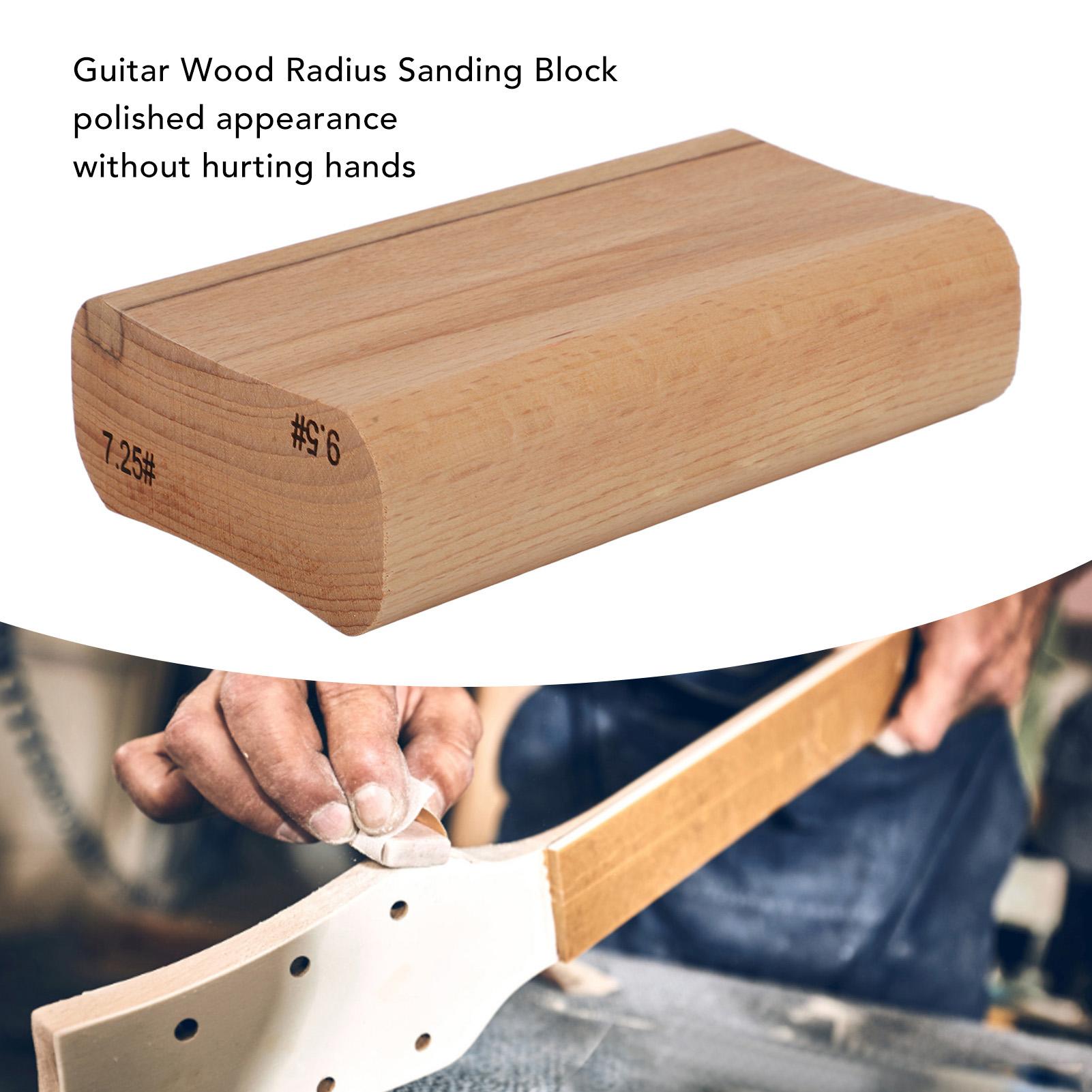 Wood Radius Sanding Block Luthier Tool for Guitar Fretboard Fingerboard Fret Leveling