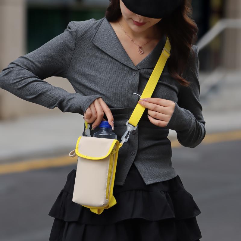 Color Block Shoulder Bag Women's Mobile Phone Bag Certificate Bag