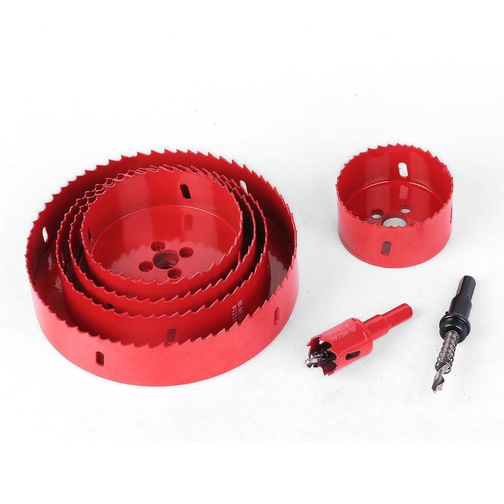 Bi-Metal Hole Saw Kit - for Wood, Metal Pipe, Aluminum & Drywall, PV Woodworking Cutting Set (Multi-Purpose Drill Bit)