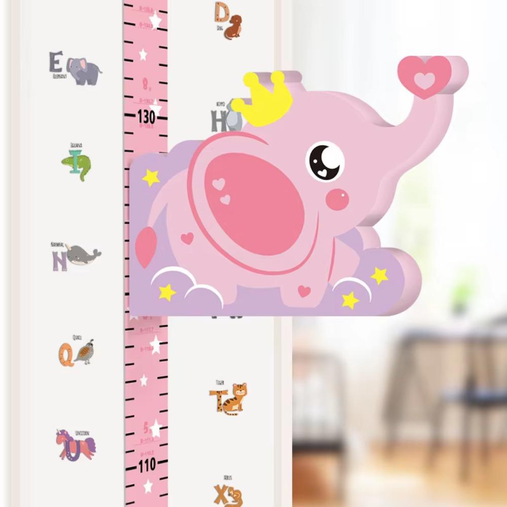 Removable Elephant Height Ruler Cute Wall Sticker Growth Chart  Bedroom