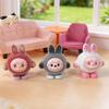 Cute Egg-shaped Flocked Rabbit Doll - Eye-catching DIY Resin Ornament for Live Stream Sales