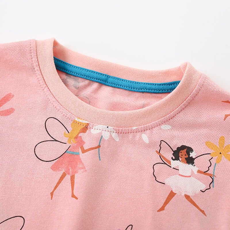 Girl Suit Spring & Fall New Arrival Western Style Printed Little Girl Round Neck Long Sleeves Casual Pants Kids Pure Cotton Two-piece Set