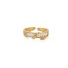 European & American Luxury Zircon Open Ring - Unique Design for Women