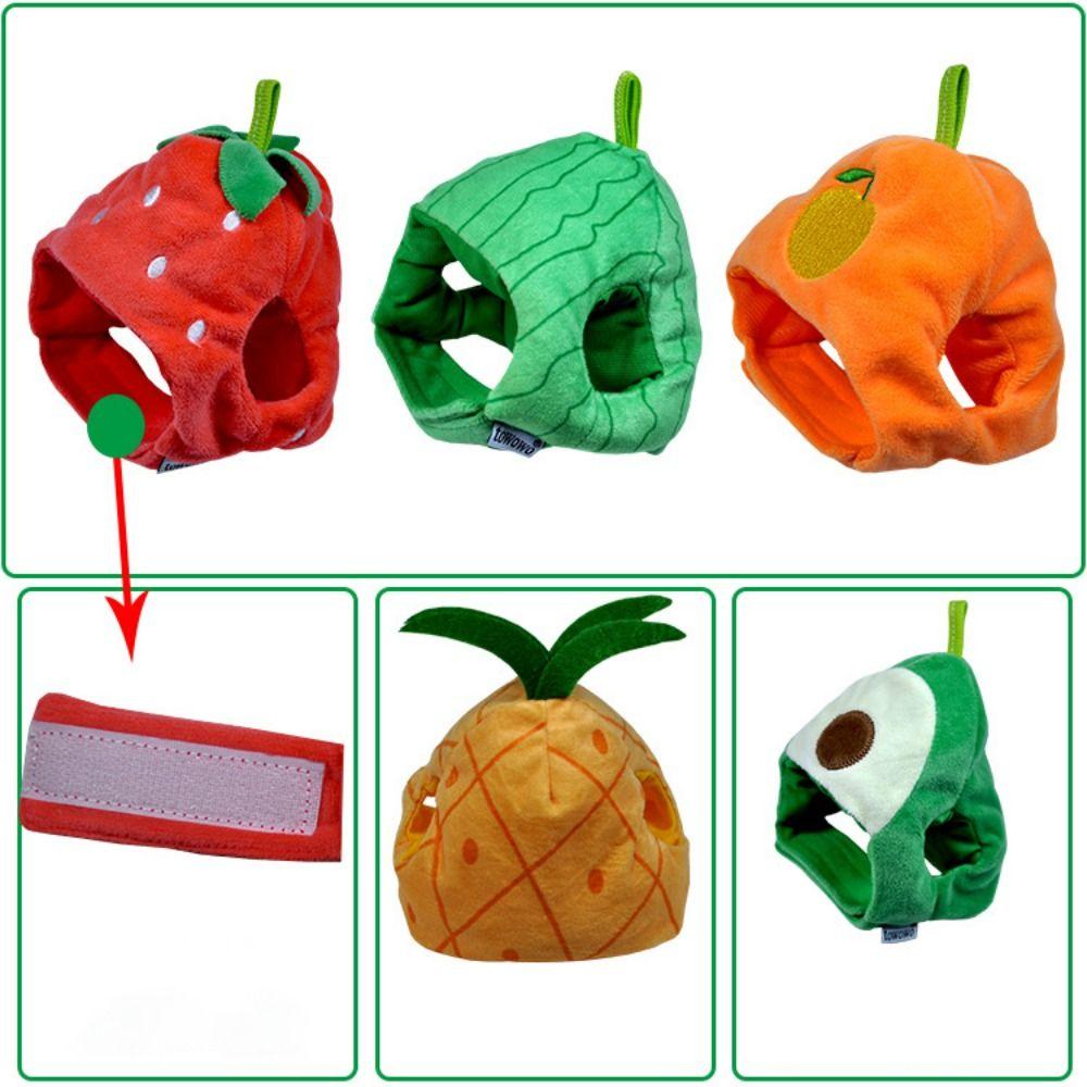 Orange Shape Cat Hat Watermelon Dogs Hats Cute Puppy Fruit Hat  For New Year Party