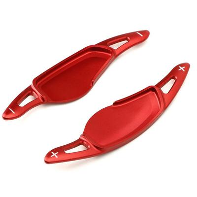 Aluminum Alloy Steering Wheel Paddle Shifter Extension Cover Red Compatible with For BMW 5 6 7 8 X3 X4 X6 X7