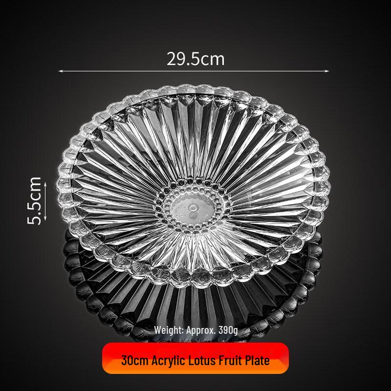 Jingbaodi Commercial Acrylic Lotus Fruit & Snack Plate