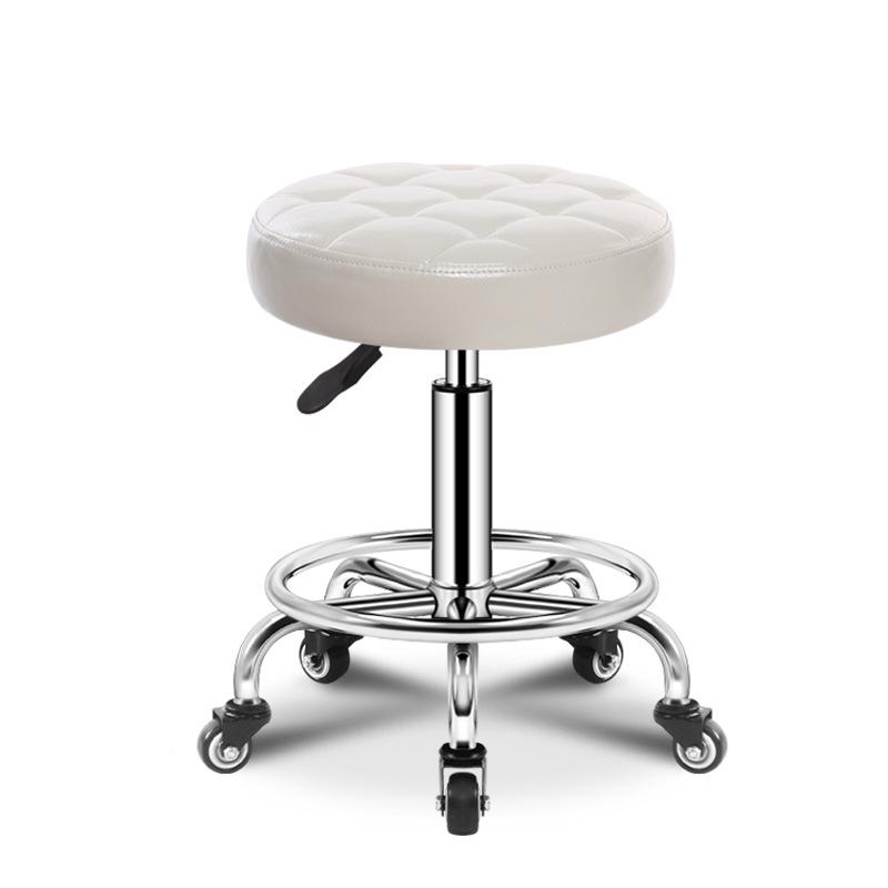Hairdressing Rotating Salon Stool - Large Barber & Beauty Chair with Rollers