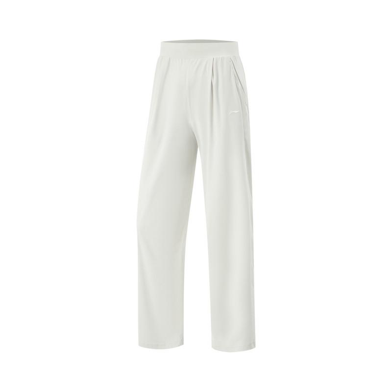 Li Ning Fitness Series Solid Color Loose Simple Fashion Soft Casual Pants Women bottoms AKYV104-3 L