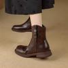 Short boots autumn new boots thick heel middle heel fashion boots large size western boots