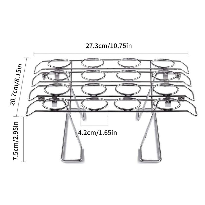 

1 шт. Подставка-держатель для вафельных рожков на 16 отверстий, железная подставка для демонстрации рожков с мороженым, поднос для охлаждения кексов