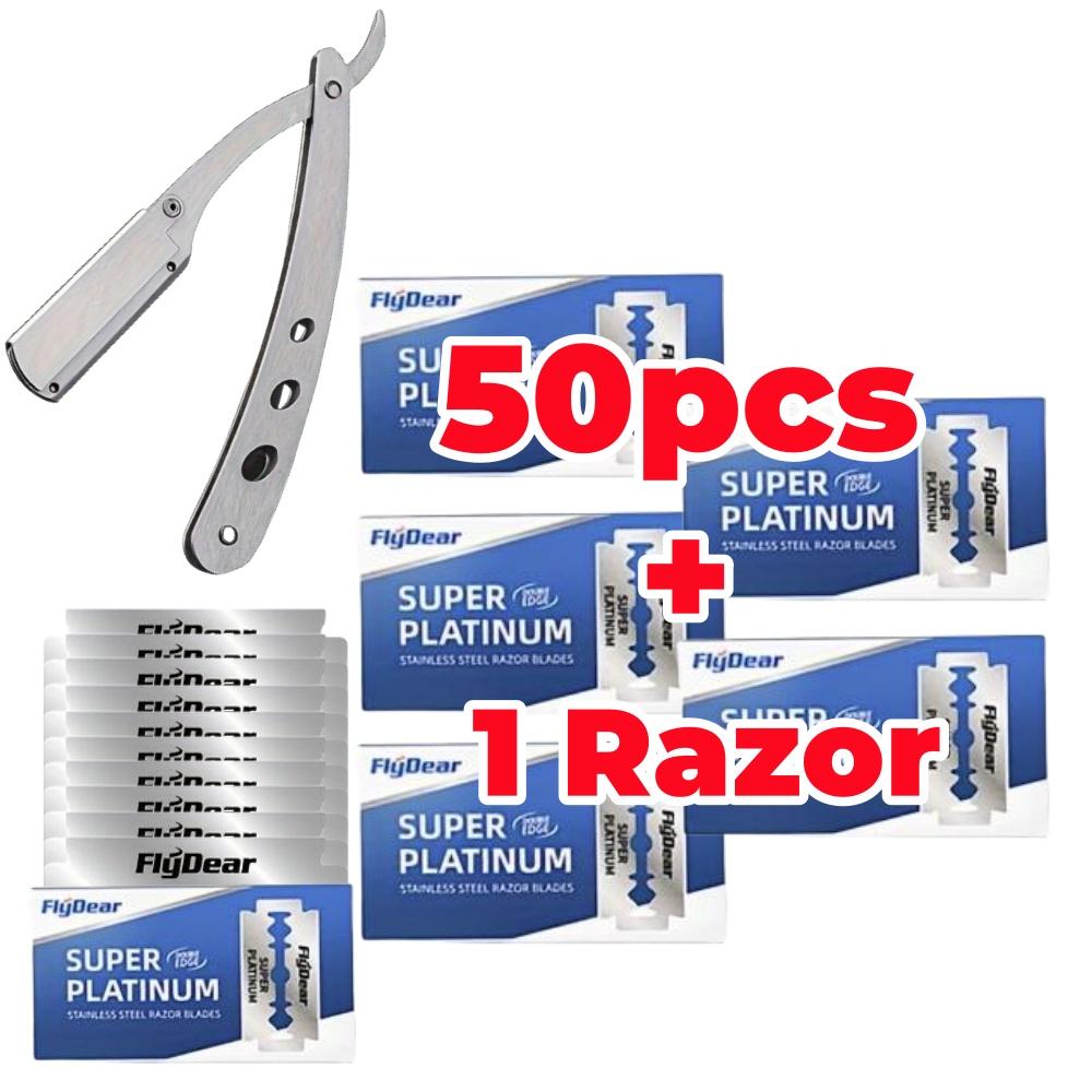 10/100pcs Premium Stainless Steel Razor Blades Double Edge Sharp Razors for All Skin Type for Shaves Beard Trimming Hair Removal