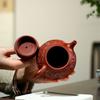 Embossed Dragon Teapot Yixing Handmade Purple Clay Pot Double Dragon Ceramic Teapot with Filter Hole