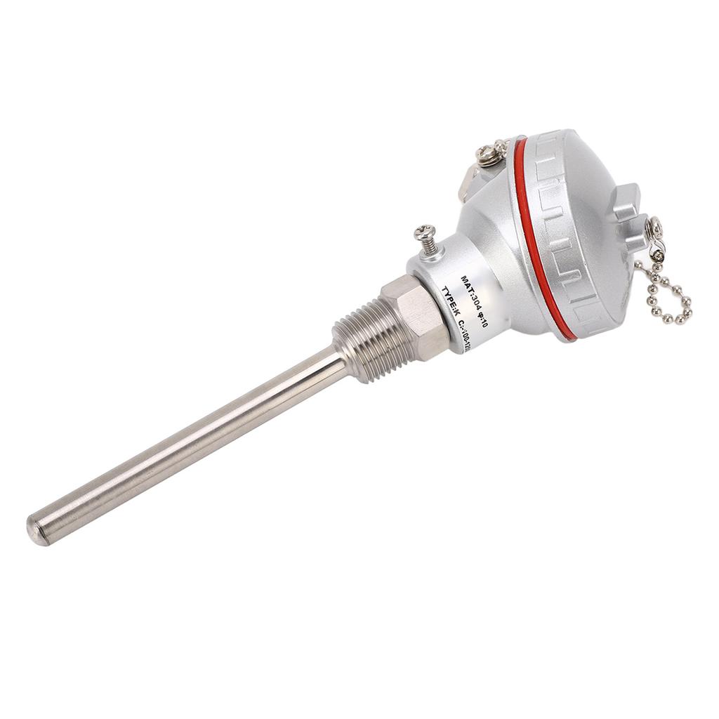 K Type Thermocouple Temperature Sensor Probe 10 X 100mm PT1 2in Thread Thermocouple Terminal Head