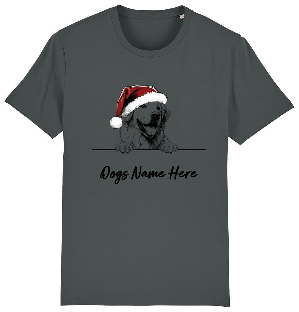 

БОЛЬШАЯ ПИРЕНЕЙСКАЯ СОБАКА Персонализированная Рождественская Футболка с Собакой Мужская Женская Детская Имя Собаки M