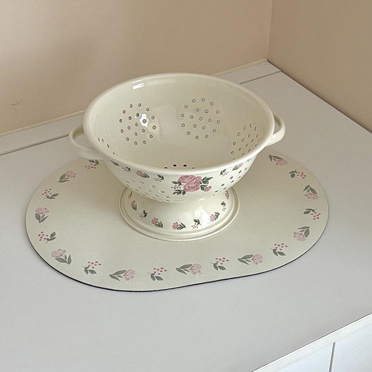 Enameled Retro Fruit Basket Draining Tray Storage Basket Kitchen Accessories Handmade Dishwasher Safe Fruit Serving Bowl