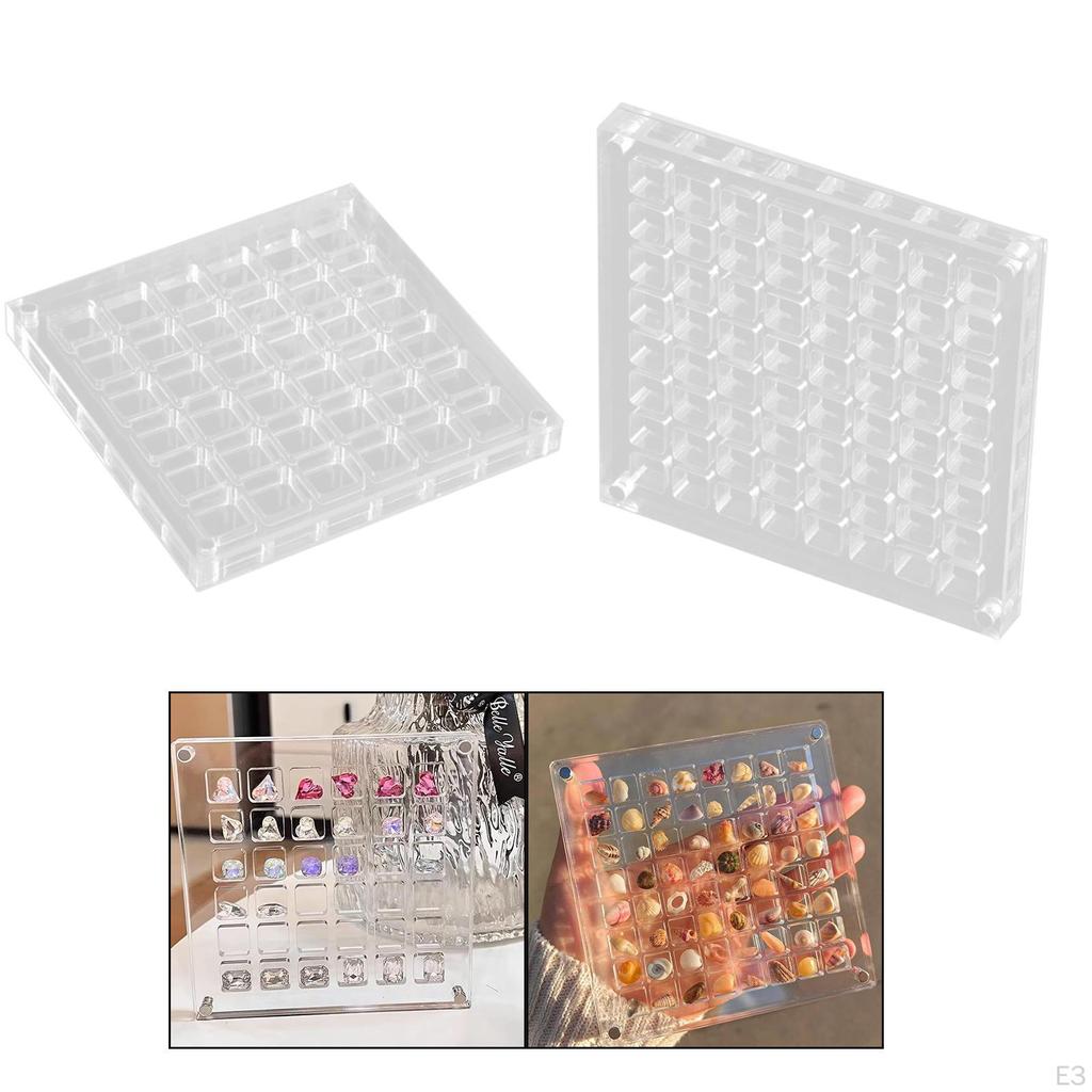 Magnetische Muschel-Displaybox aus Acryl, transparent, für Perlen-Sammlerstücke