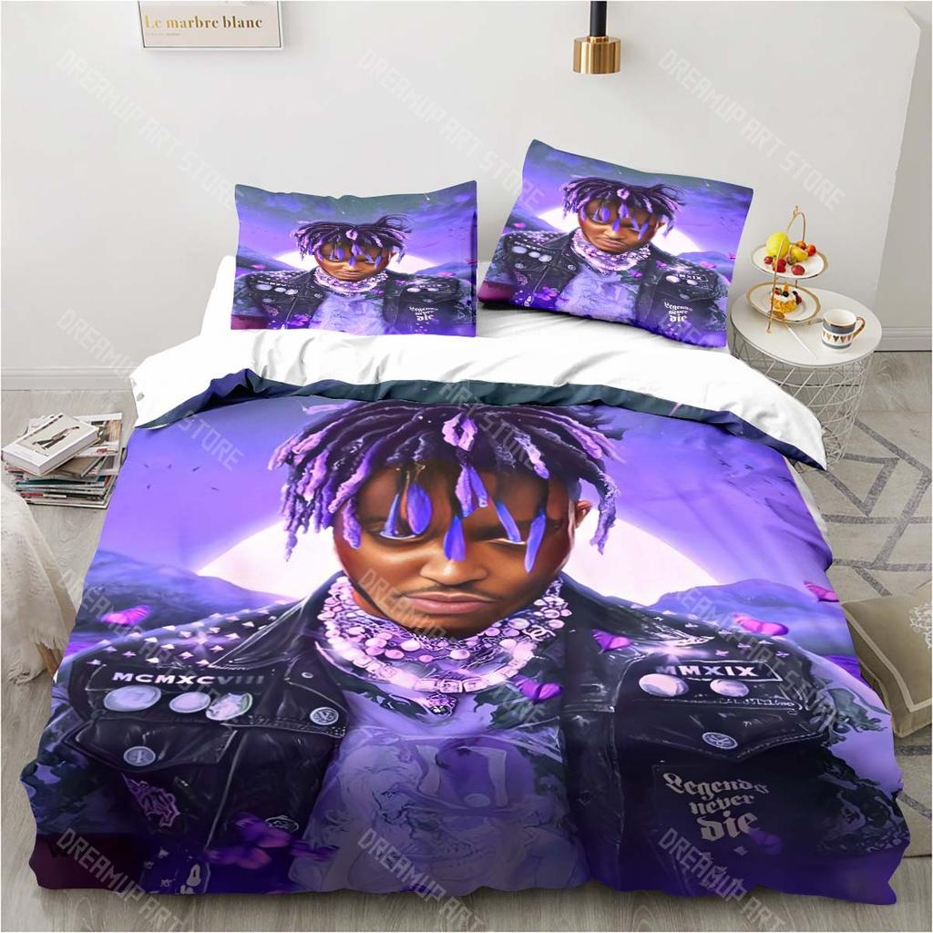 3D Rapper Juice Wrld 999 Bedding Set Comforter Bedding Sets Pillowcase Quilt Cover Children's Room Bedding Set Luxury Birthday
