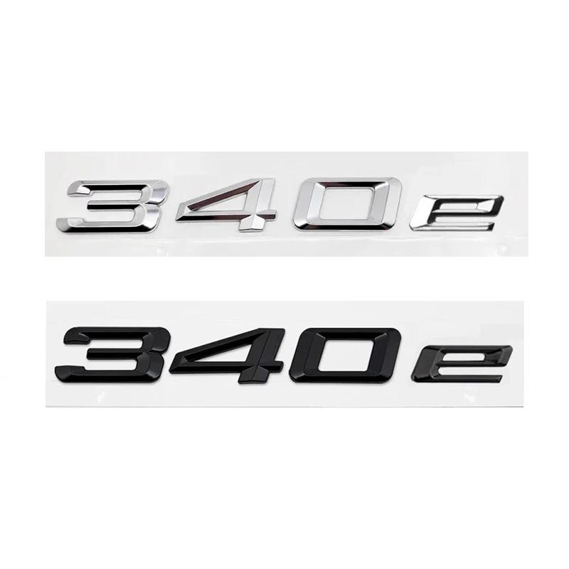 ABS Auto Kofferraum Buchstaben Logo Plakette Emblem Aufkleber Für BMW 316e 318e 320e 323e 325e 330e 335e 530e E46 E90 E91 F30 F31 F34 G20 G30