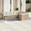 VidaXL Garden Lounge Set with Cushions 10 Pcs Beige Braided Resin 3218188