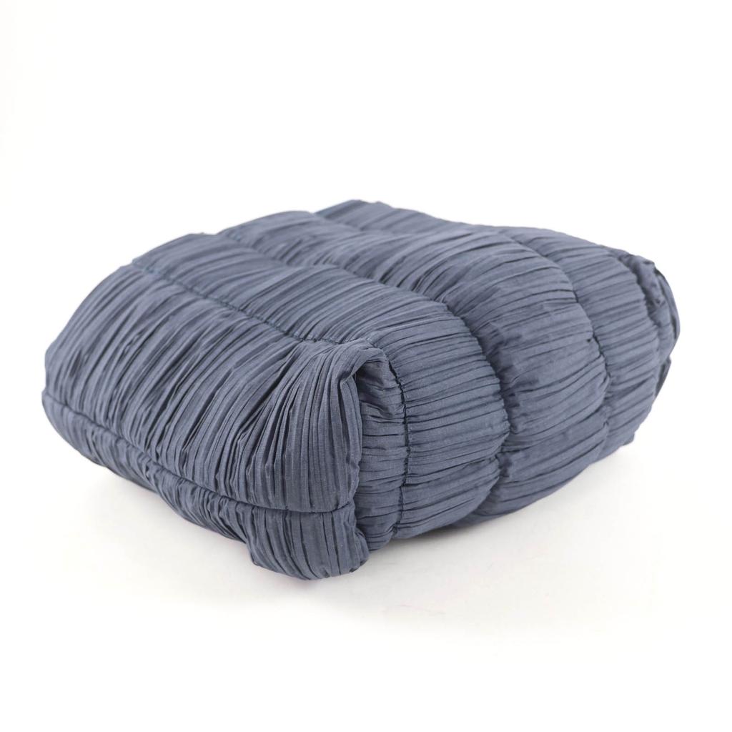 Excellent PLEATS PLEASE Handbag Pleated Navy polyester Women PP54-AG471 Used