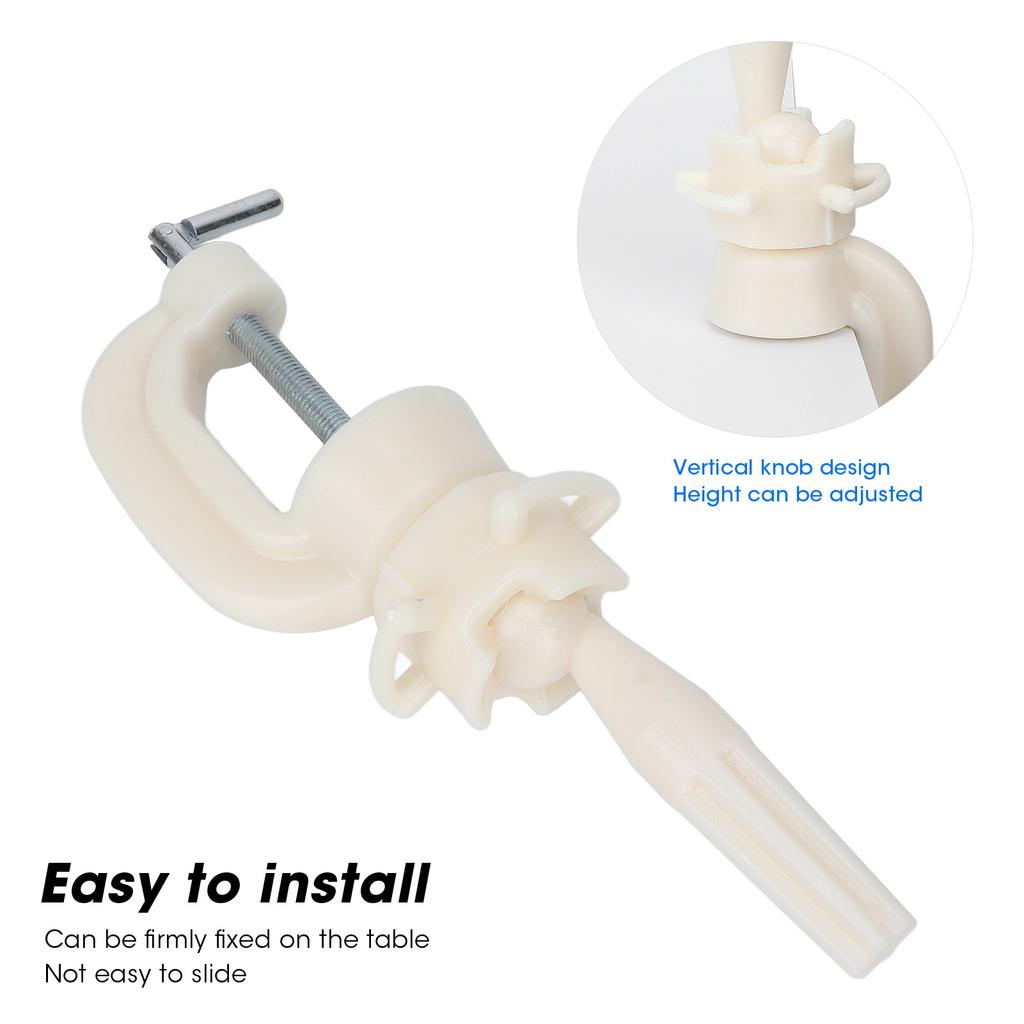 Mannequin Kopfständer Höhenverstellbar 90 Grad Drehung Perückenkopf Klemmenhalter für Friseursalon