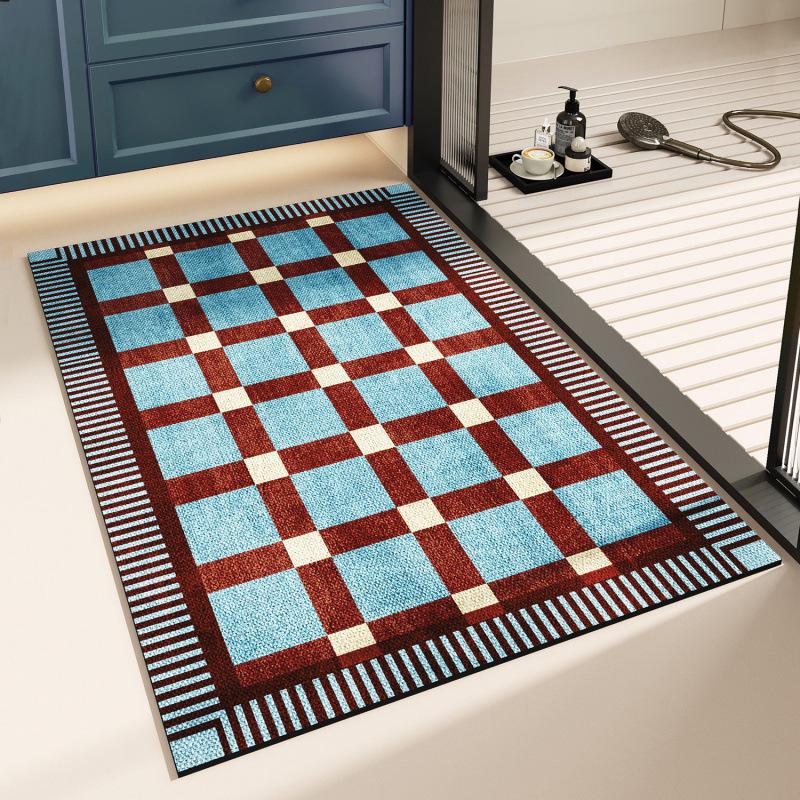 

Non-Slip Quick-Dry Diatom Mud Bathroom Mat - Water Absorbing Foot Pad for Toilet Door 40*60cm (Thickened Crystal Velvet)