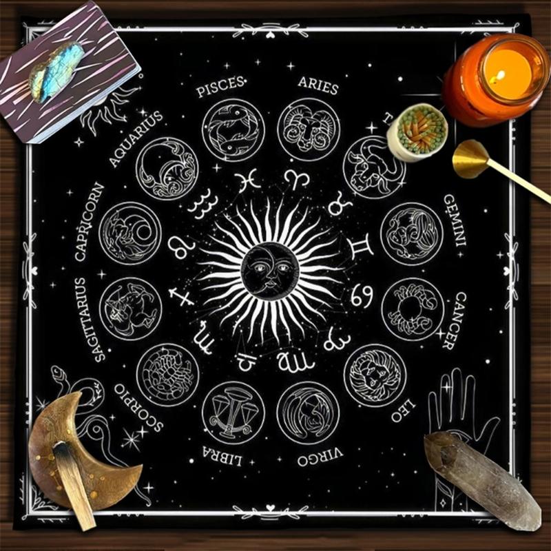 Tarot Card Tablecloth Altars Cloth 12 Constellations Tablecloth Home Decors
