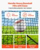 Baseball Batting Cage, 10058 x 3660 x 3000mm Freestanding Portable Batting Cage, Hitting Cages with 4-Ply Knotless Polyester & Pitching Machine