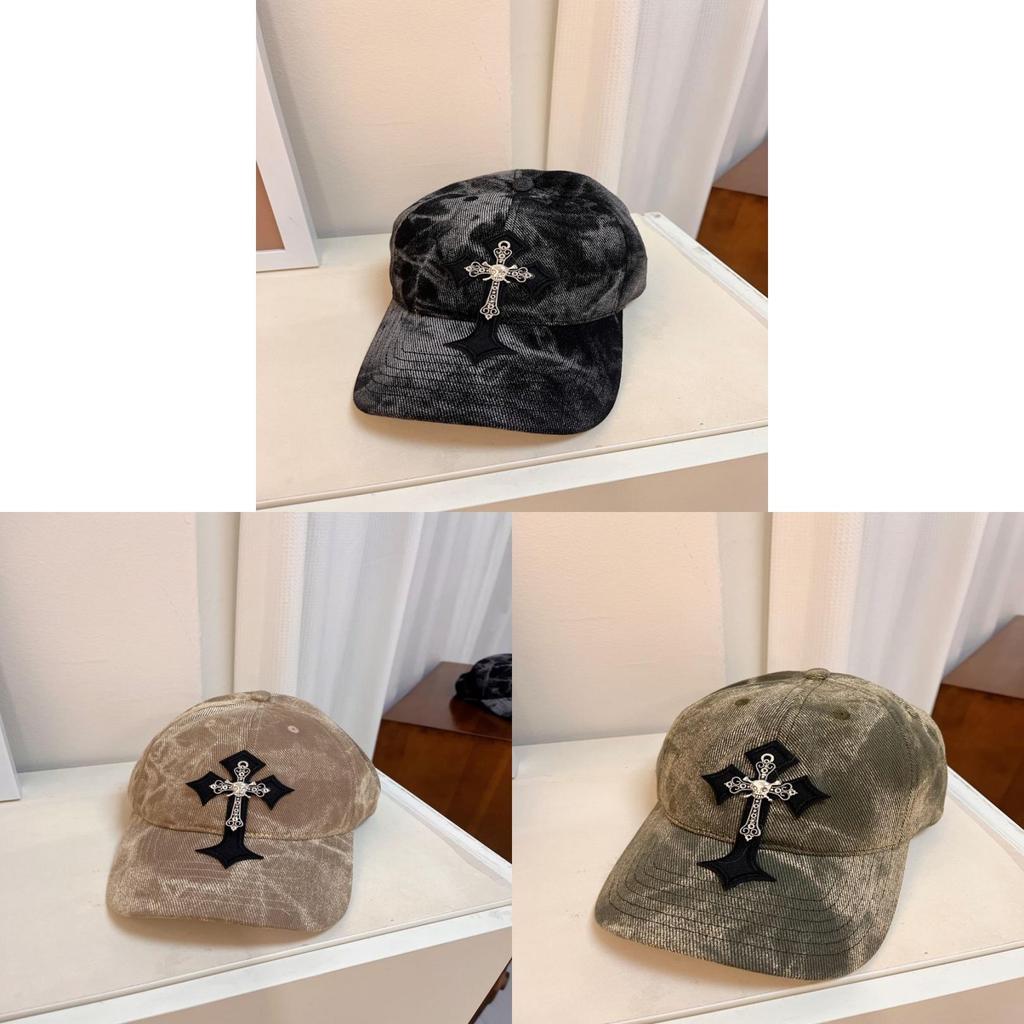 Cross Embroidered Baseball Cap With Adjustable Fit For Men And Women Fashion Spring Summer