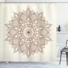 Mandala Boho Dusjforheng Fargerikt Blomstermønstret Baderomsforheng for Hjem Badekar Dekorasjon Vanntett Polyesterstoff med Kroker