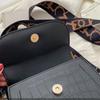 Simple PU Leather Saddle Shoulder Bags Solid Color Crossbody Bag Wide Strap Flap Purse and Handbag For Women Girls AVE