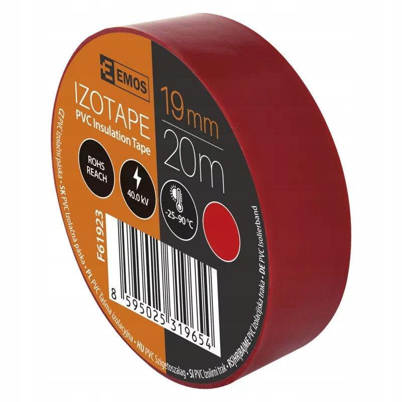 PVC cable insulation tape 20m 19mm red