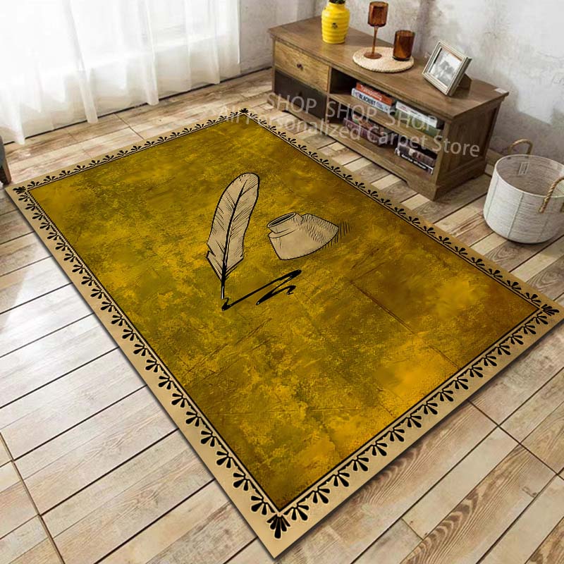 Mehrere Größen Drachen Spielkarten Bedruckter Teppich für Wohnzimmer Schlafzimmer Sofa Heimdekoration Rutschfeste Bodenmatte Moderner Teppich