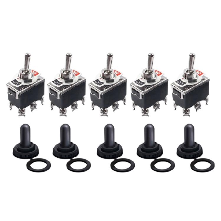 

Automotive Toggle Switches with Waterproof Caps 12mm Mounting Hole Controll Switches 15A 250VAC SPST Designs for Boat Car